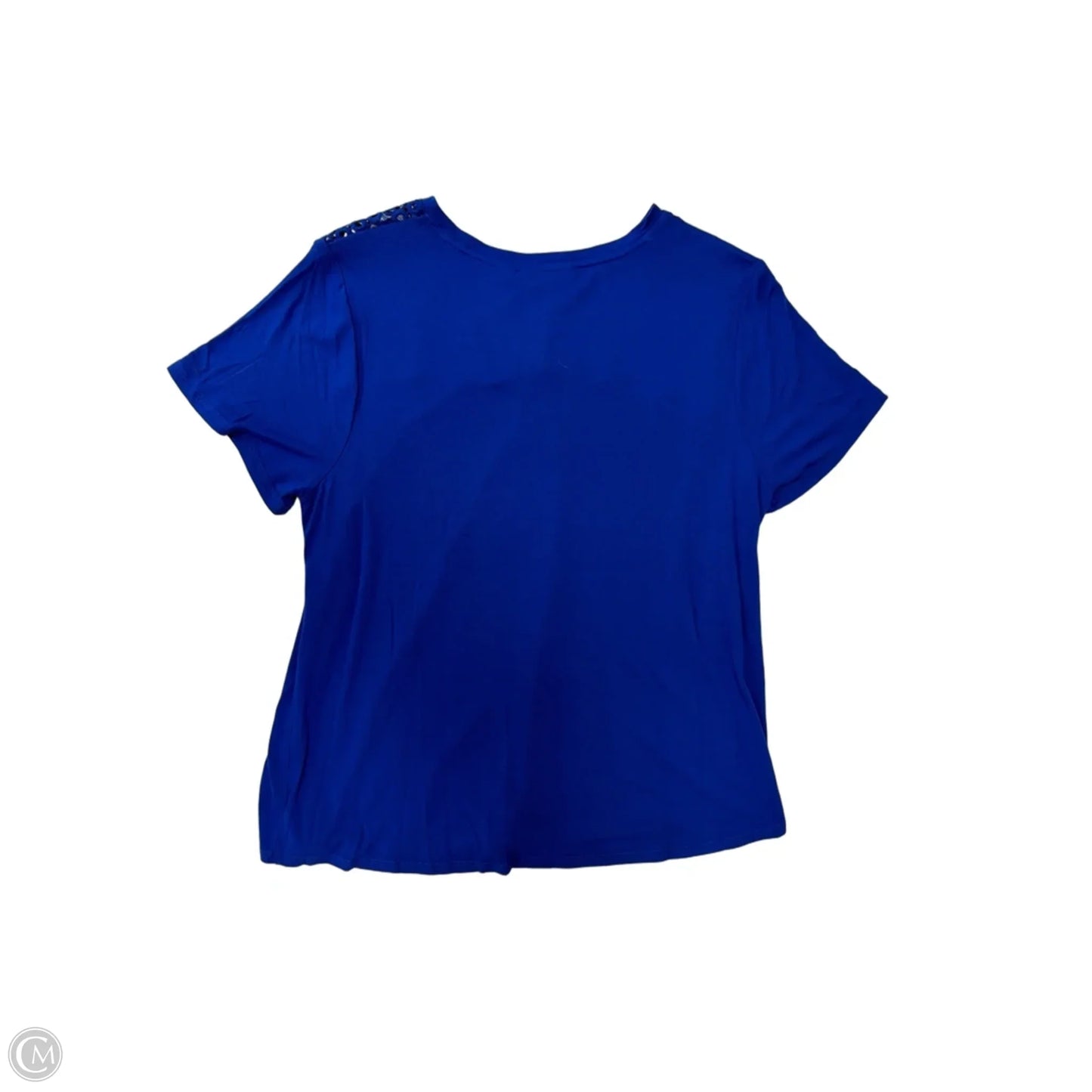 Top Short Sleeve By Apt 9 In Blue, Size: L