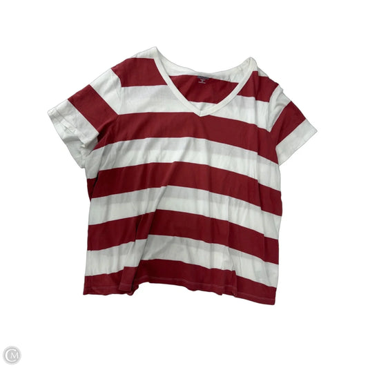 Top Short Sleeve Basic By Old Navy In Striped Pattern, Size: 1x