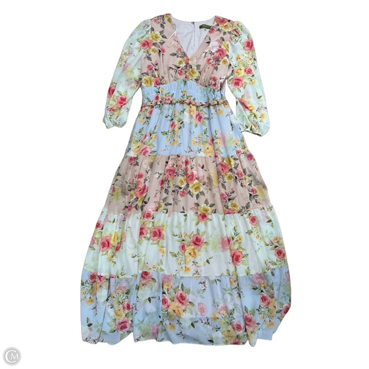 Dress Casual Maxi By Cmc In Floral Print, Size: 1x