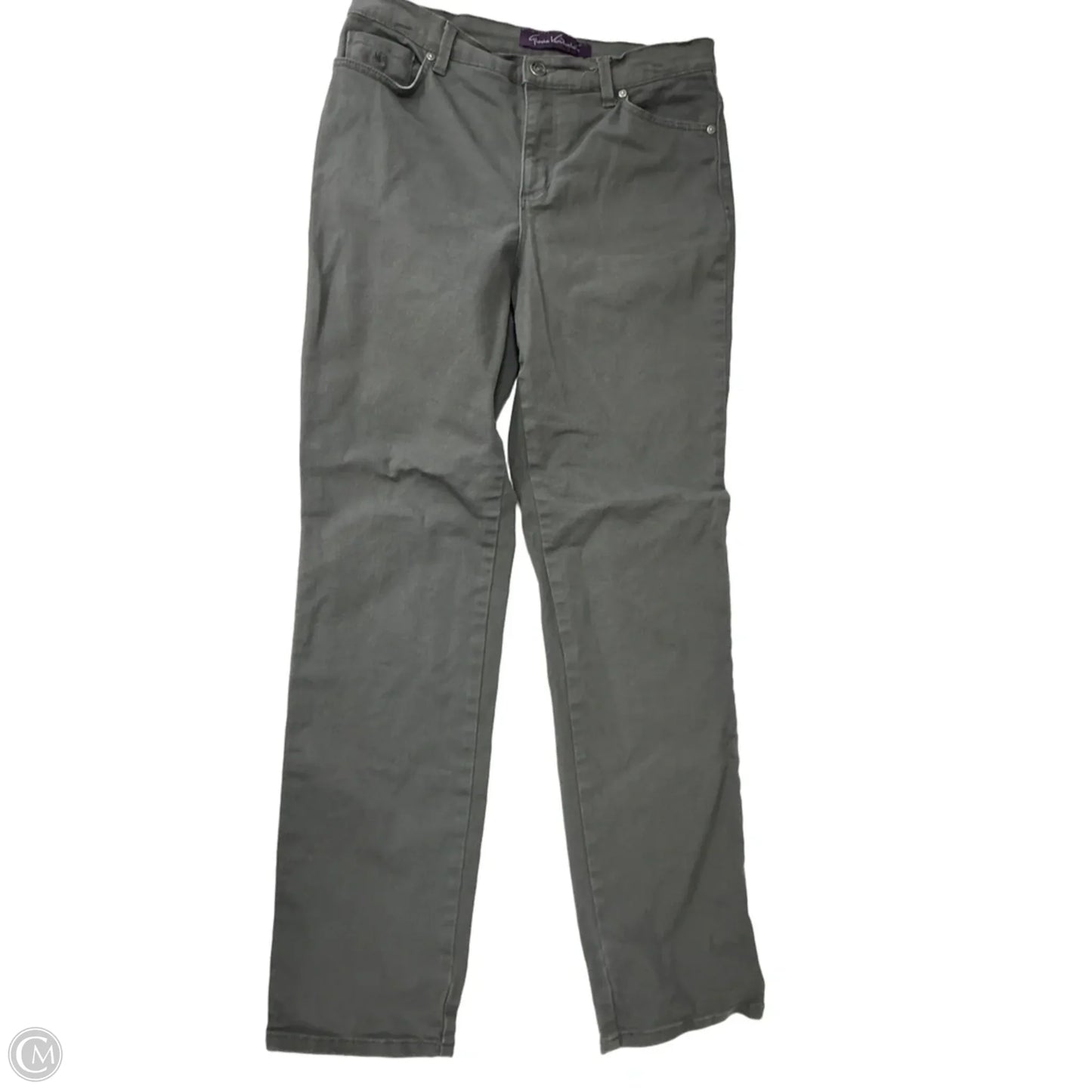 Jeans Straight By Gloria Vanderbilt In Grey Denim, Size: 8