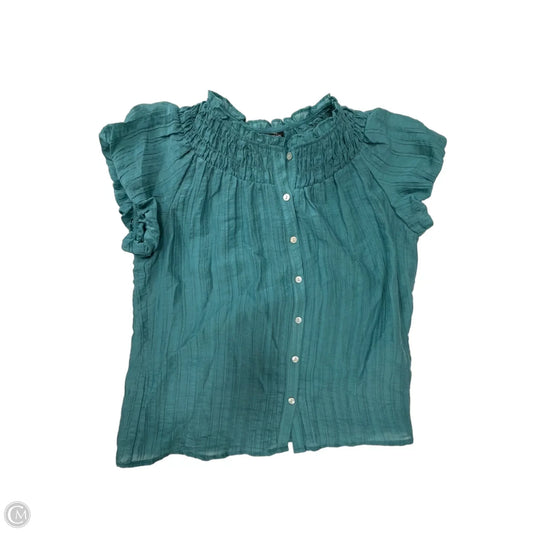 Top Short Sleeve By Enfocus In Teal, Size: M