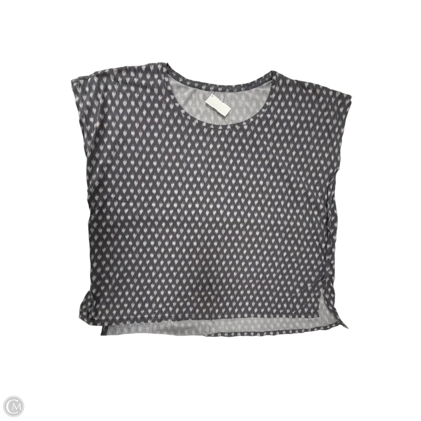 Top Short Sleeve By Pure Jill In Grey, Size: Xl