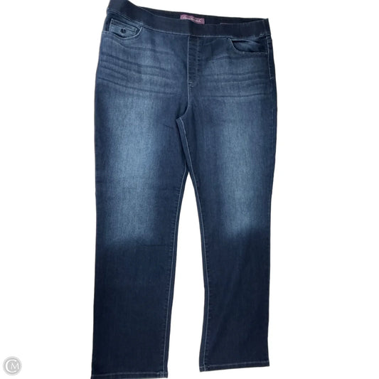 Jeans Straight By Gloria Vanderbilt In Blue Denim, Size: 18