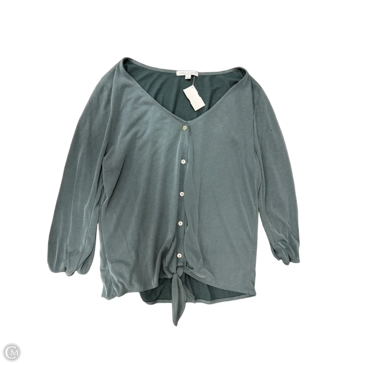 Top Long Sleeve By Green Envelope In Green, Size: L