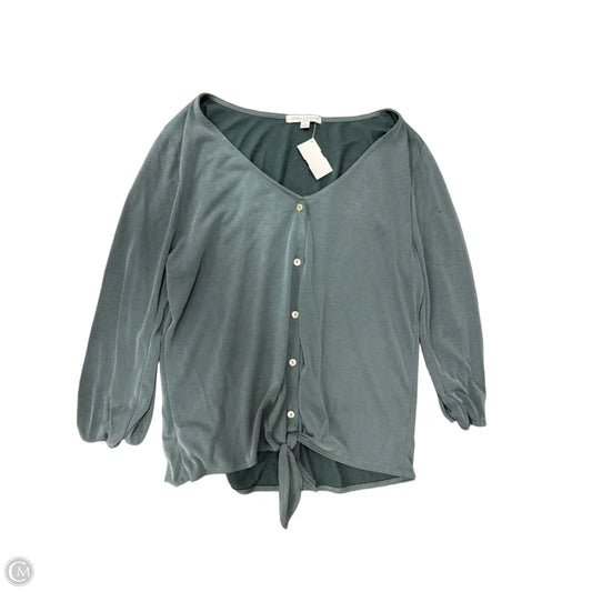 Top Long Sleeve By Green Envelope In Green, Size: L