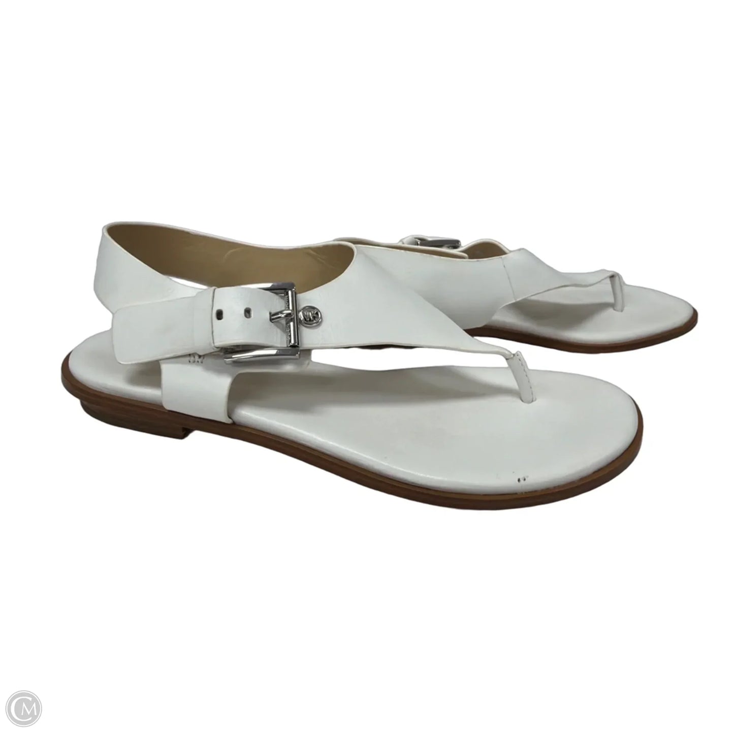 Sandals Flats By Michael By Michael Kors In White, Size: 8.5
