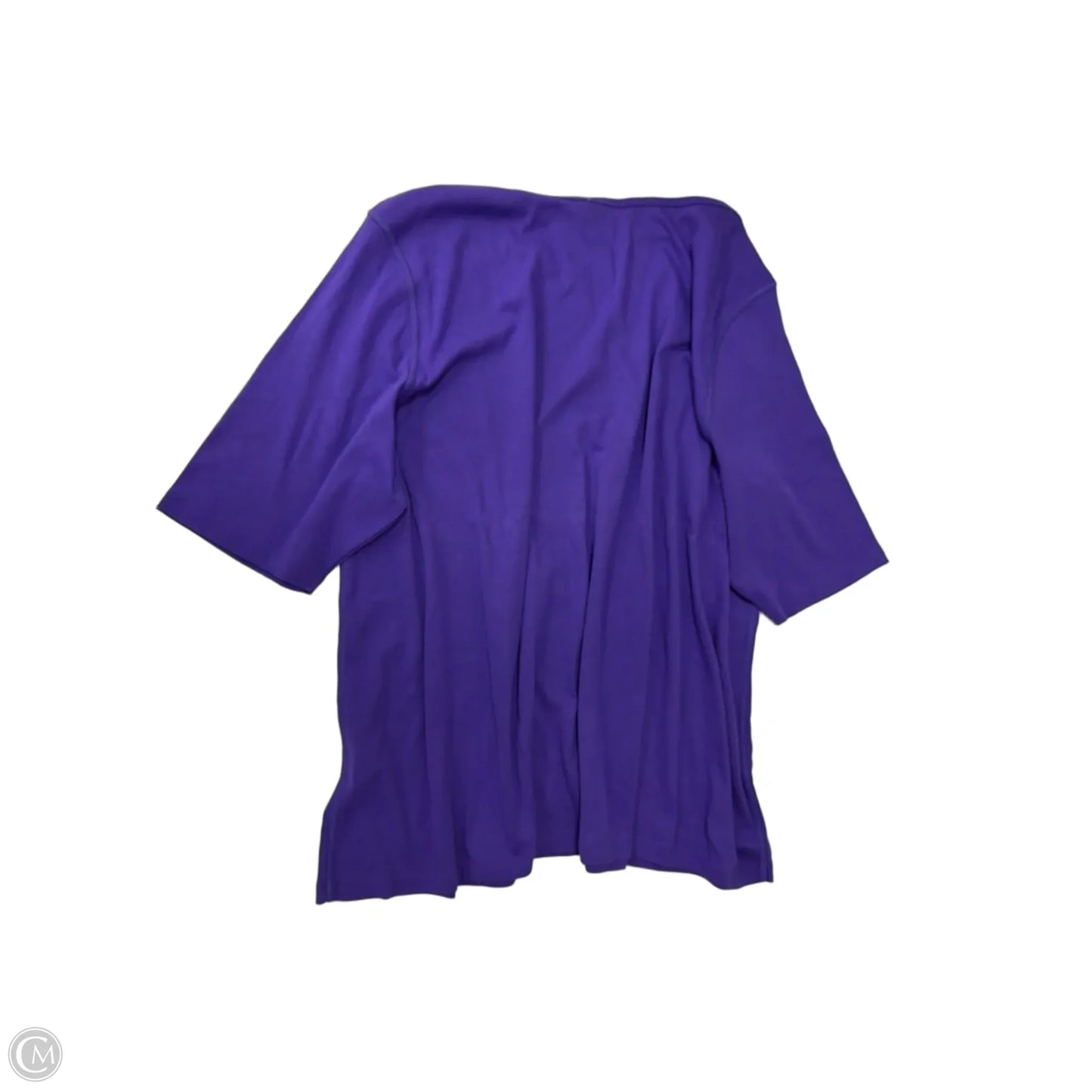 Top Short Sleeve Basic By St Johns Bay In Purple, Size: 2x