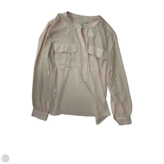 Top Long Sleeve By Loft In Pink, Size: M