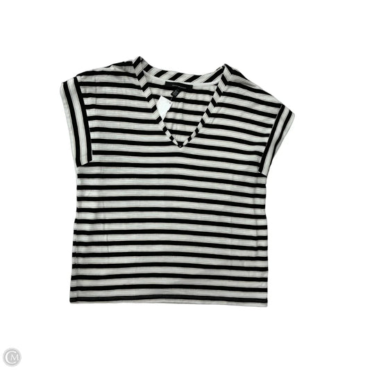 Top Short Sleeve By White House Black Market In Striped Pattern, Size: M