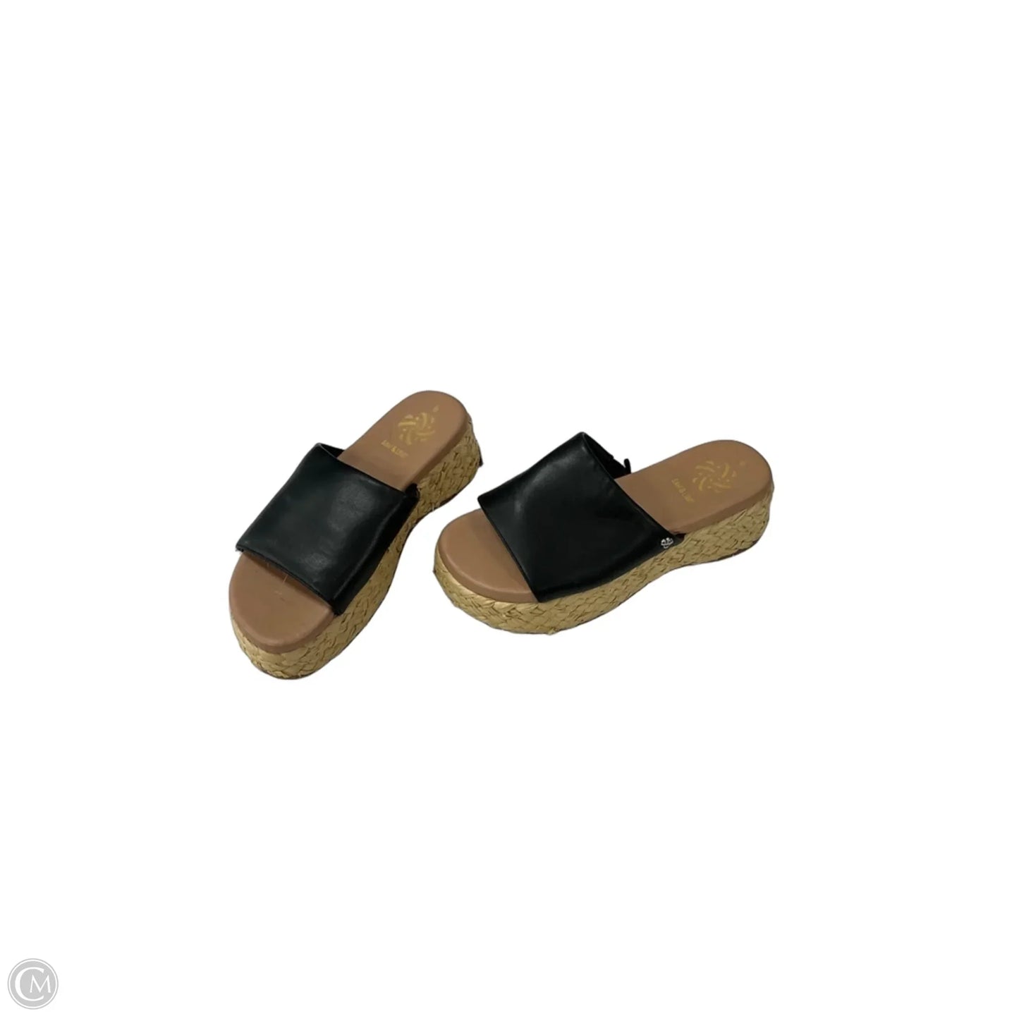 Sandals Flats By Sam And Libby In Black & Tan, Size: 6