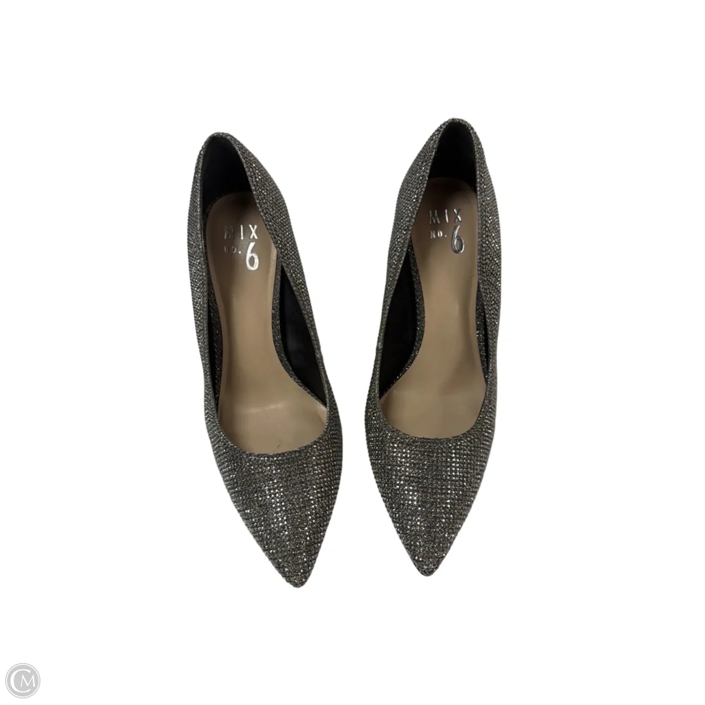 Shoes Heels Stiletto By Mix No 6 In Silver, Size: 8.5