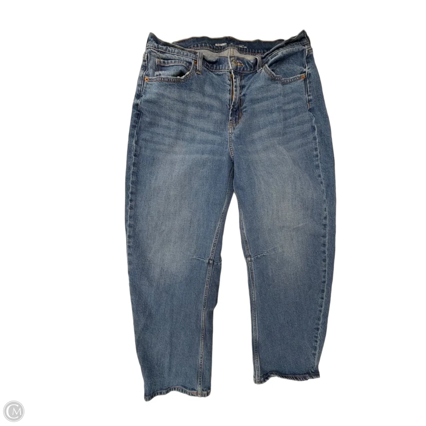 Jeans Straight By Old Navy In Blue Denim, Size: 14p