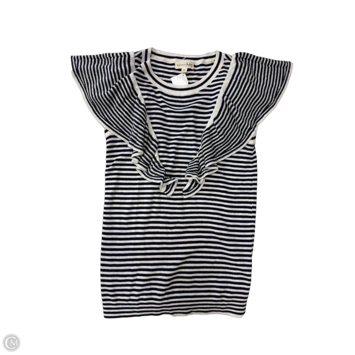 Top Sleeveless By Maison Jules In Striped Pattern, Size: S