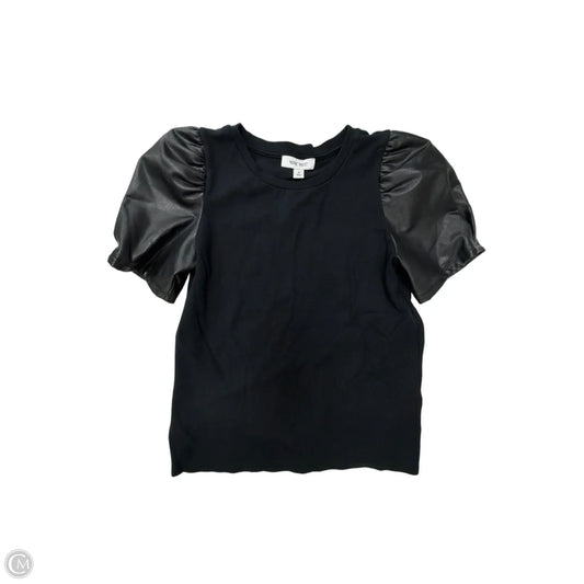 Top Short Sleeve By Nine West Apparel In Black, Size: S