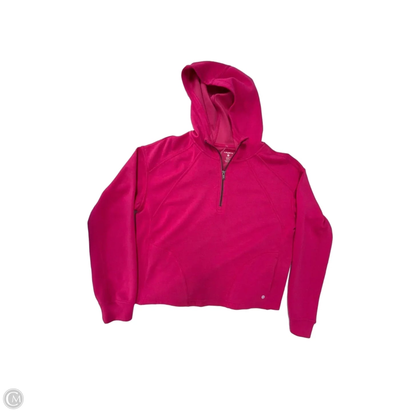 Athletic Top Long Sleeve Hoodie By Layer 8 In Pink, Size: M
