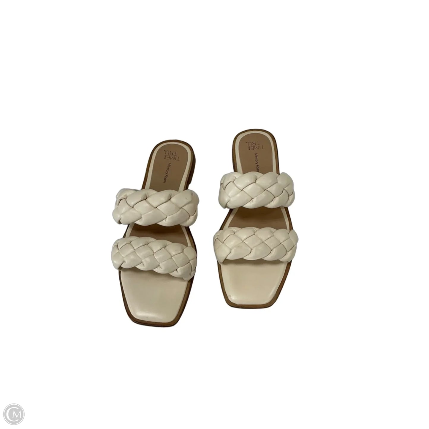 Sandals Flats By Time And Tru In Cream, Size: 6