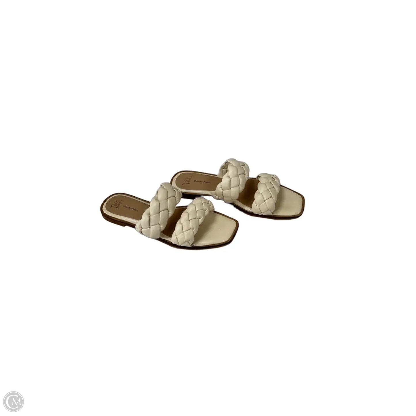 Sandals Flats By Time And Tru In Cream, Size: 6