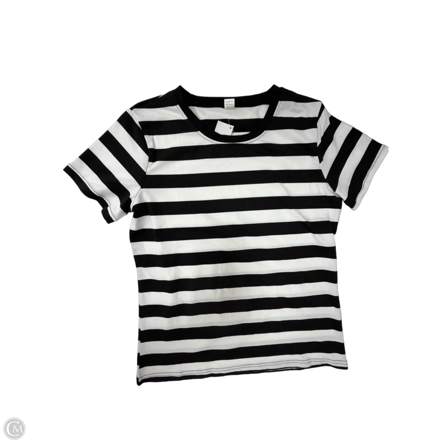 Top Short Sleeve Basic By Clothes Mentor In Striped Pattern, Size: S