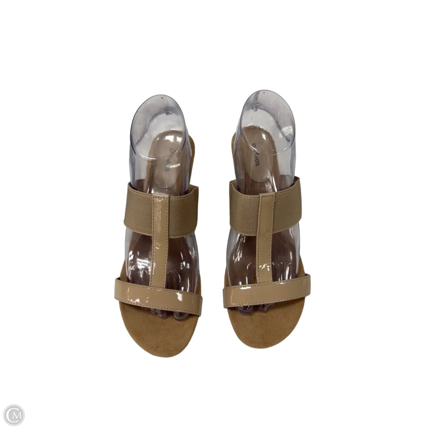 Sandals Heels Wedge By Style And Company In Tan, Size: 8