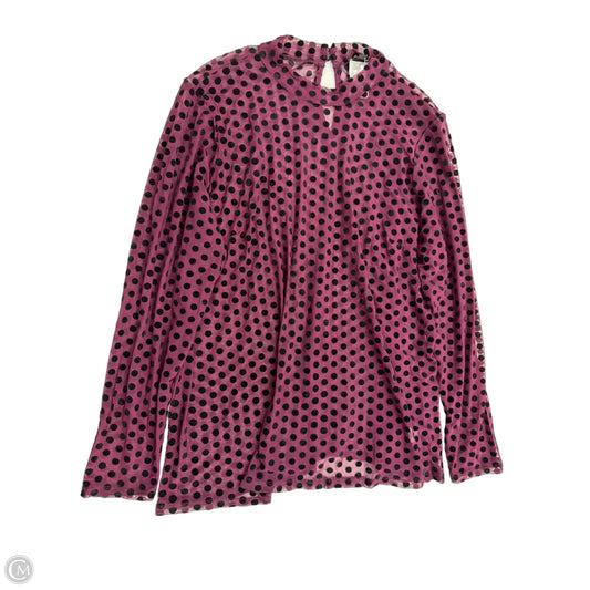 Top Long Sleeve By Lane Bryant In Polkadot Pattern, Size: 2x