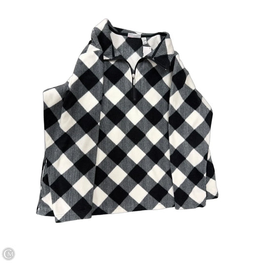 Top Long Sleeve By Denim And Co Qvc In Black & White, Size: 1x