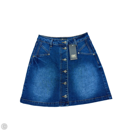 Skirt Designer By Frye In Blue Denim, Size: S