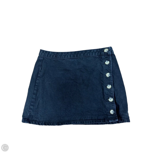 Skirt Mini & Short By Asos In Black Denim, Size: 10