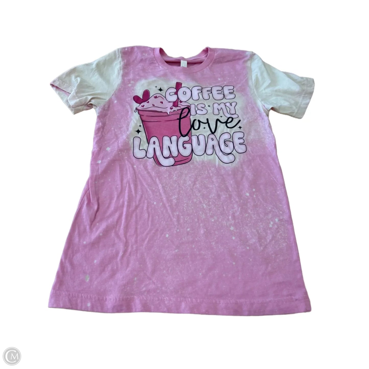 Top Short Sleeve By Bella + Canvas In Pink, Size: S