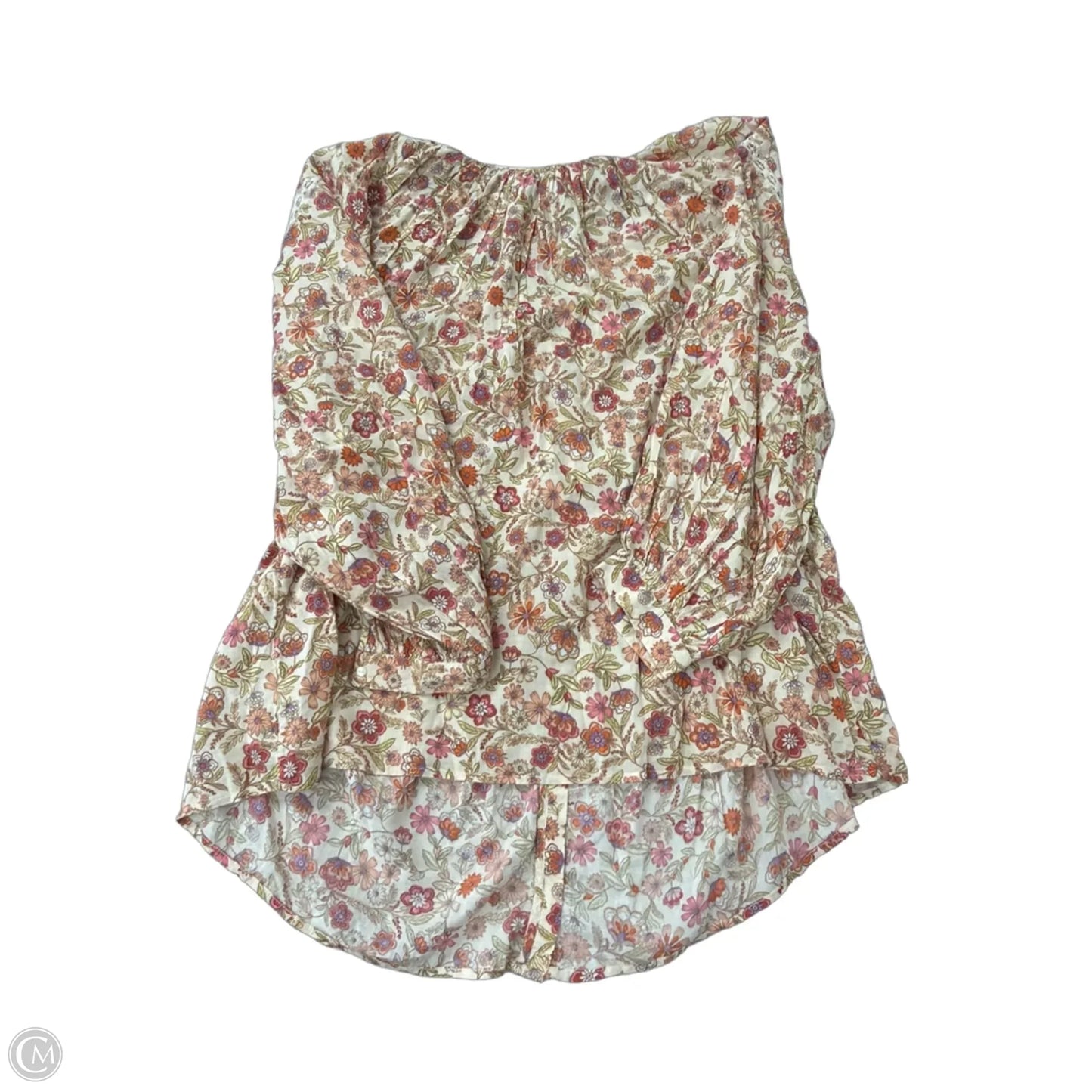 Top Long Sleeve By Old Navy In Floral Print, Size: 4x