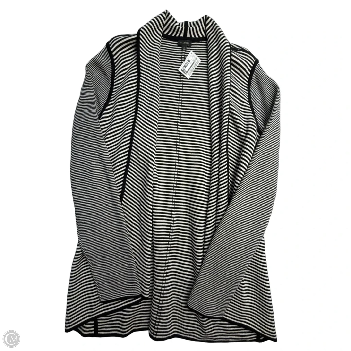 Cardigan By Talbots In Striped Pattern, Size: M