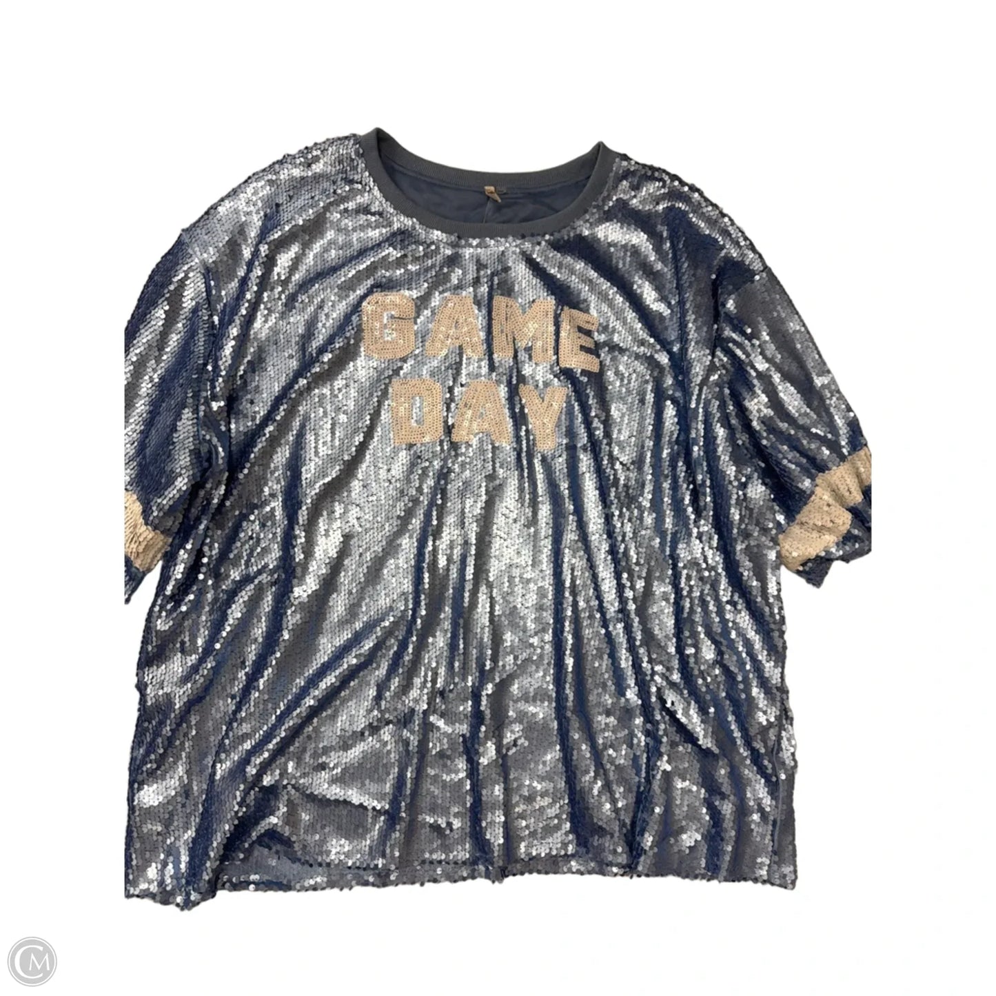 Top Short Sleeve By Cato In Blue, Size: 3x
