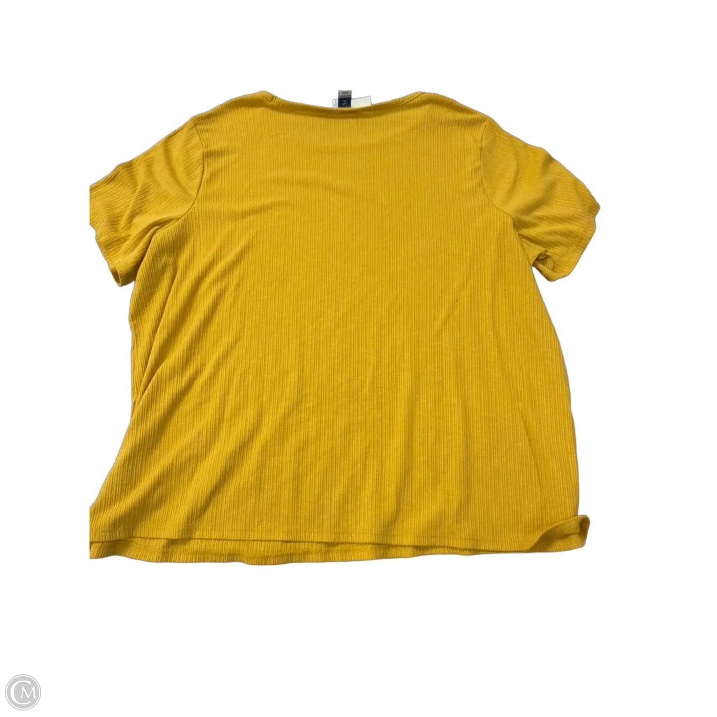 Top Short Sleeve Basic By Old Navy In Yellow, Size: 1x