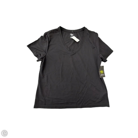 Athletic Top Short Sleeve By Athletic Works In Black, Size: L