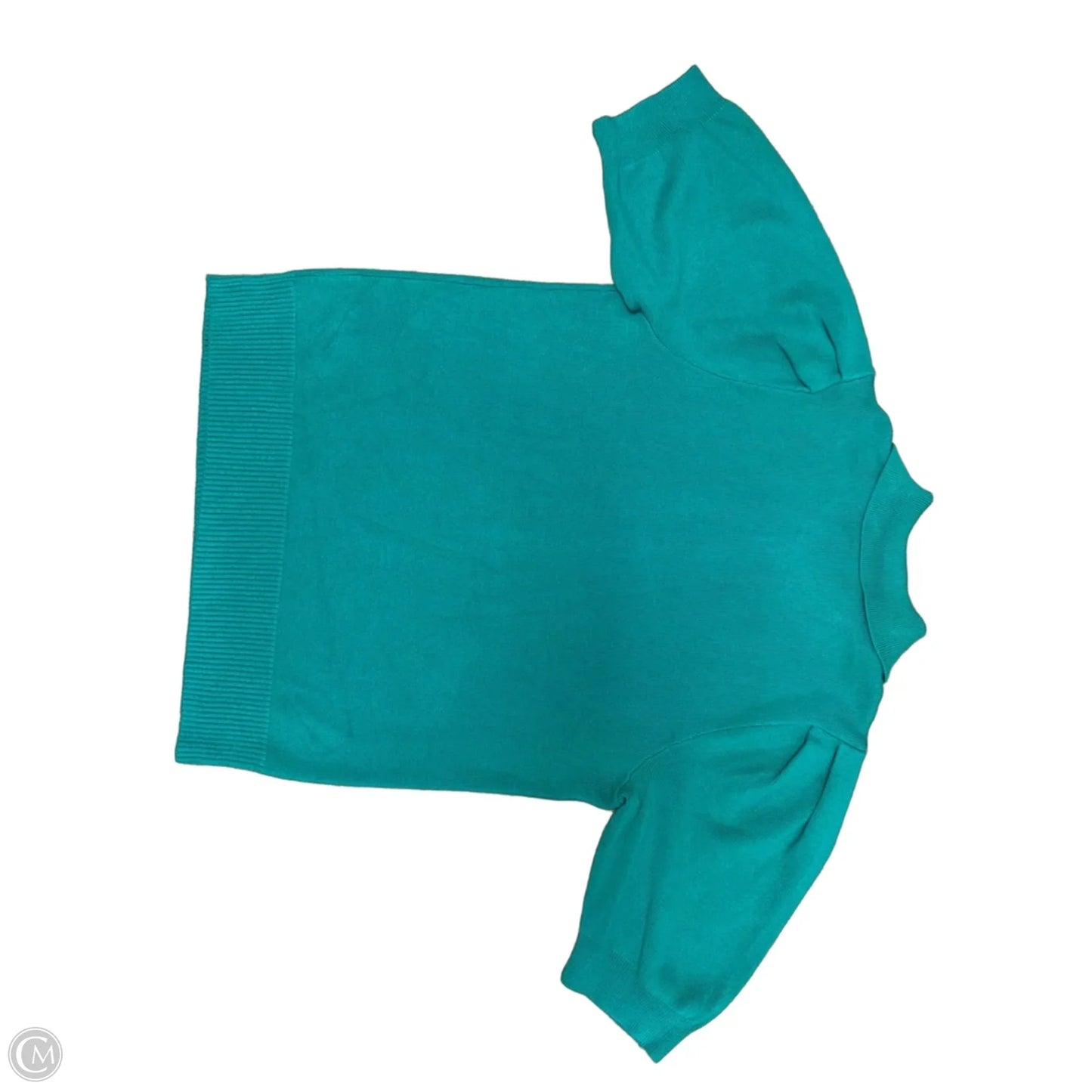 Top Short Sleeve By Free Assembly In Green, Size: S