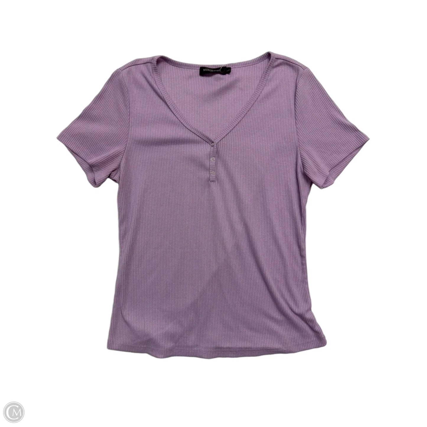 Top Short Sleeve By Merokeety In Purple, Size: L