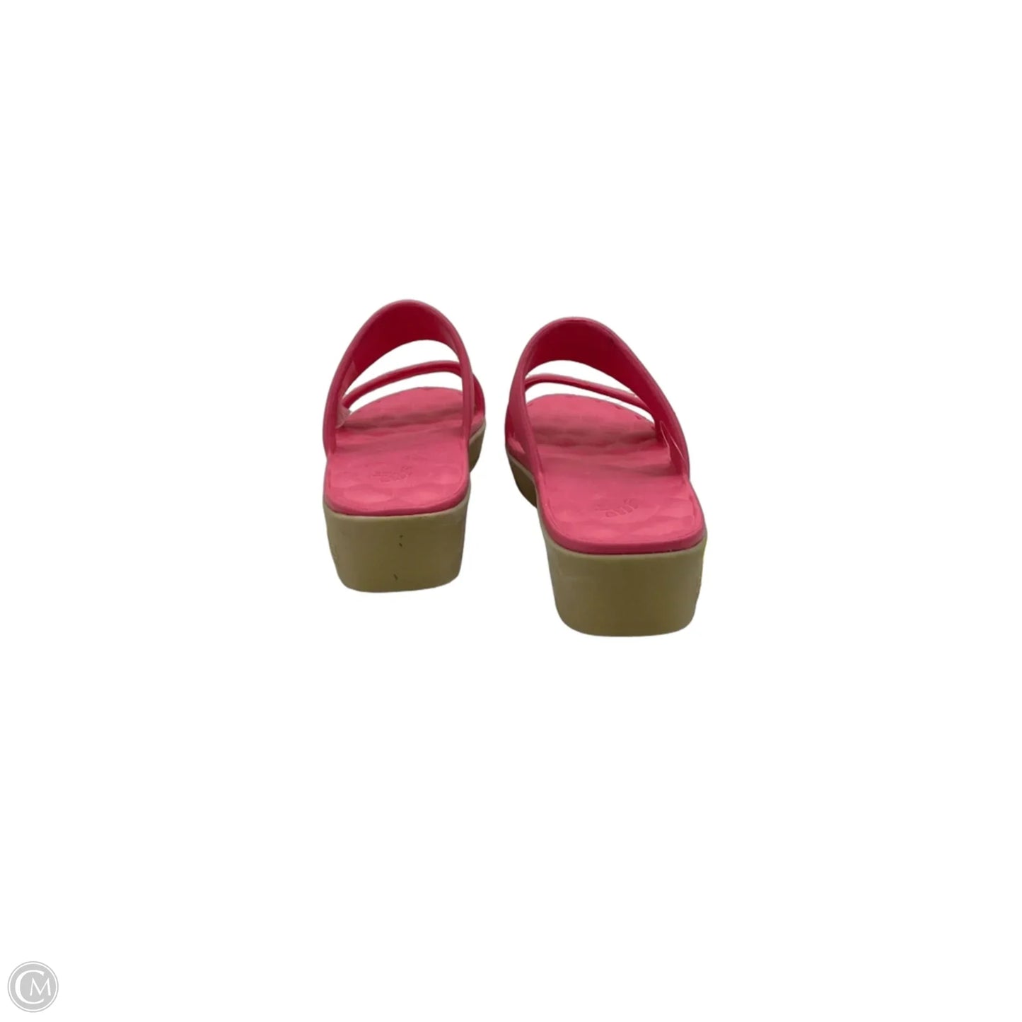 Sandals Heels Wedge By Clothes Mentor In Pink, Size: 8