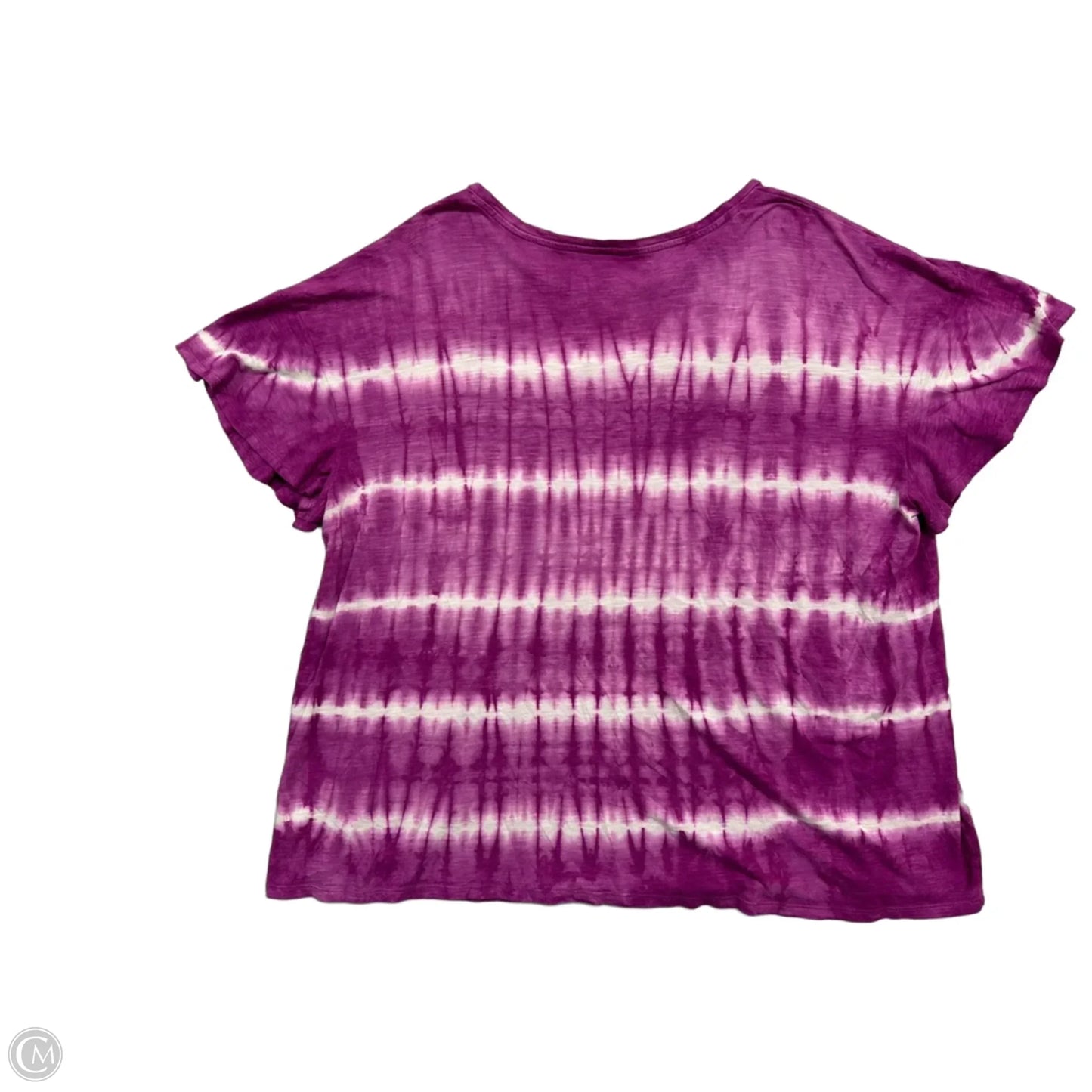 Top Short Sleeve By Terra & Sky In Tie Dye Print, Size: 2x