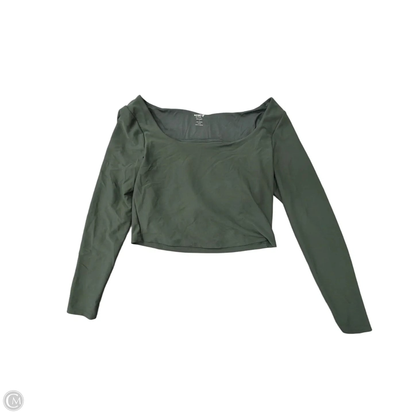 Athletic Top Long Sleeve Crewneck By Old Navy In Green, Size: L