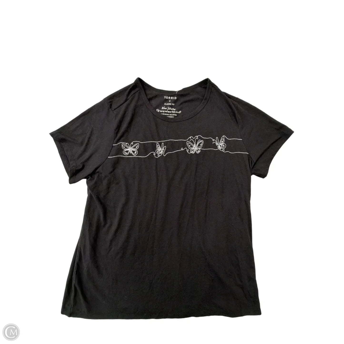 Top Short Sleeve By Torrid In Black, Size: 2x