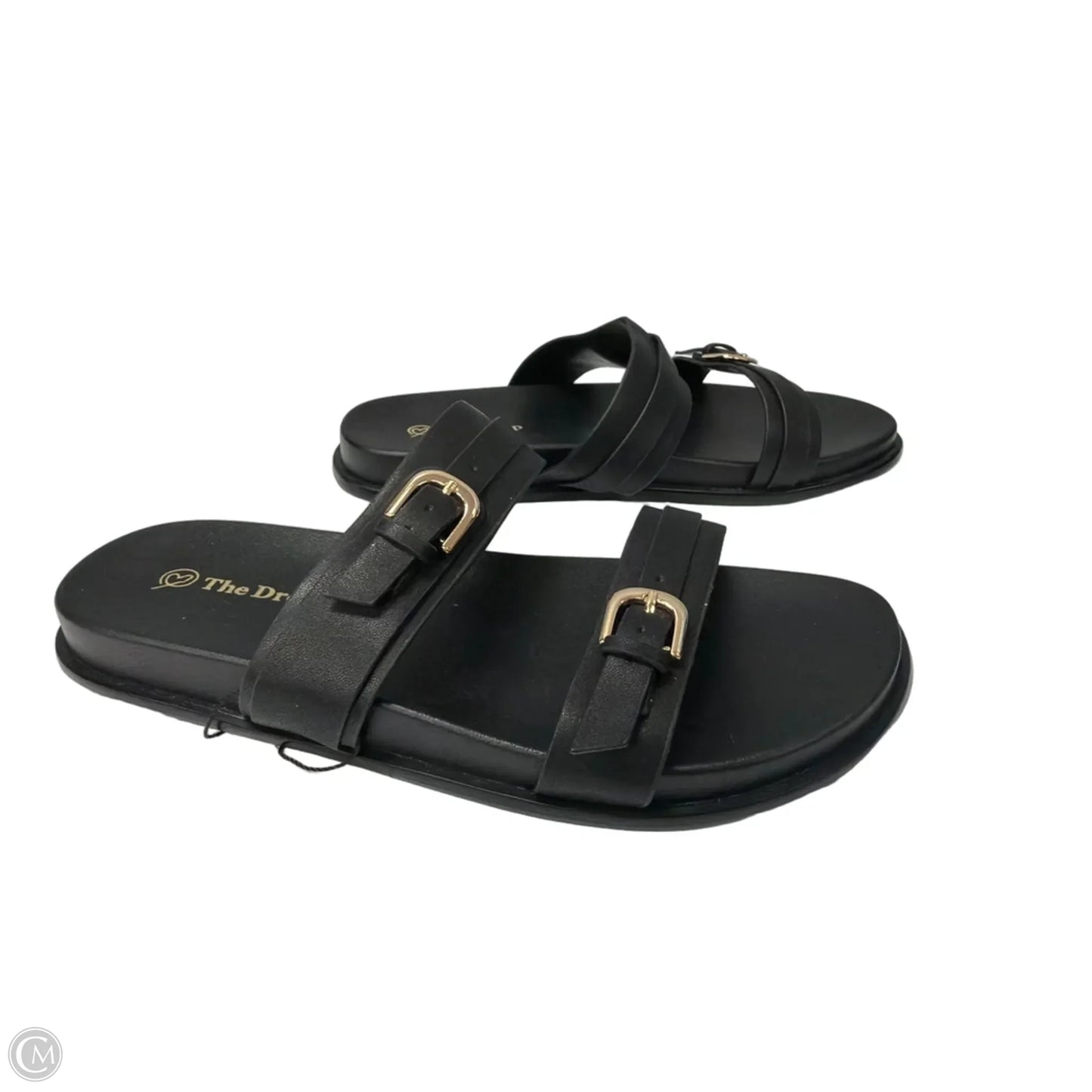 Sandals Flats By The Drop In Black, Size: 6.5