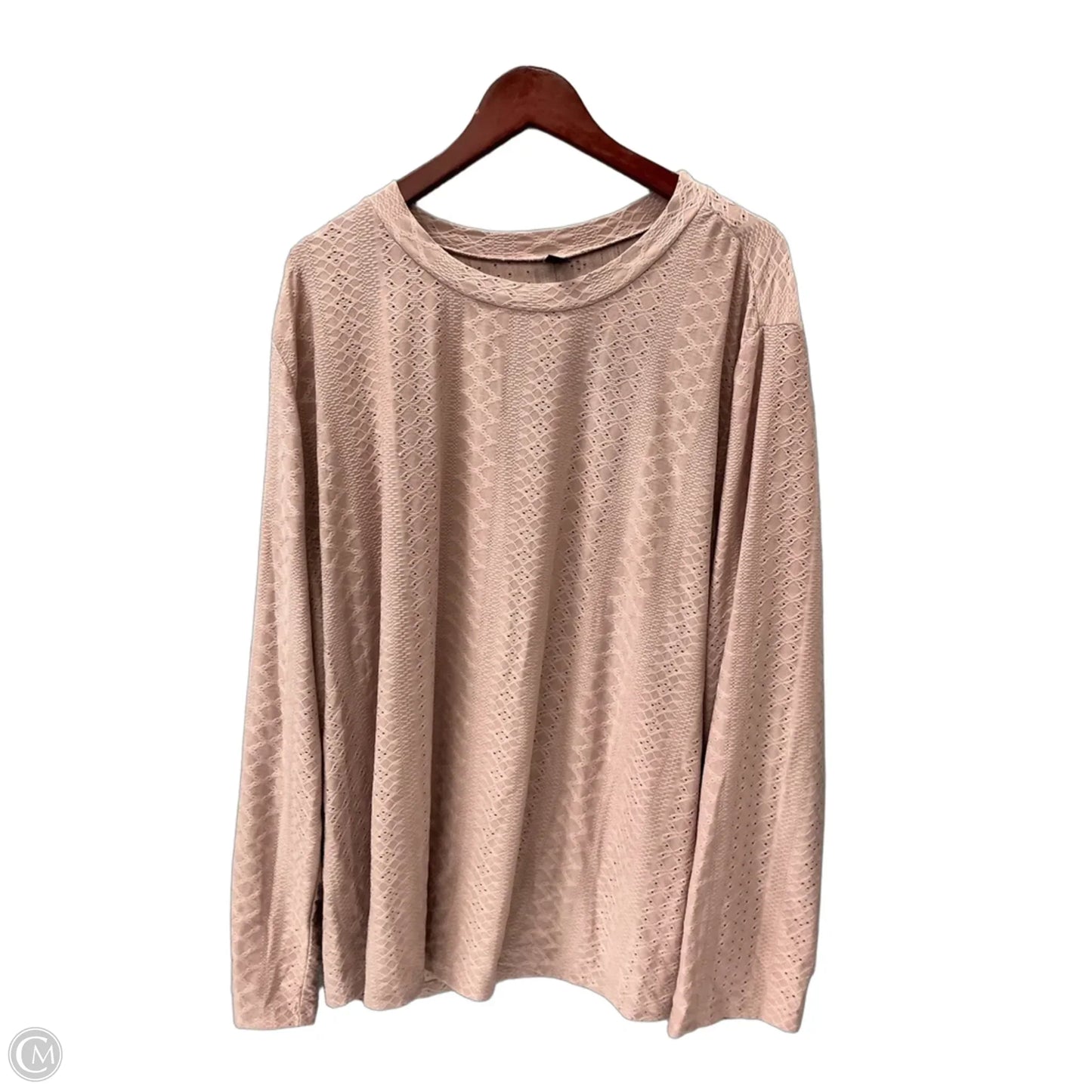 Top Long Sleeve By Shein In Pink, Size: 4x