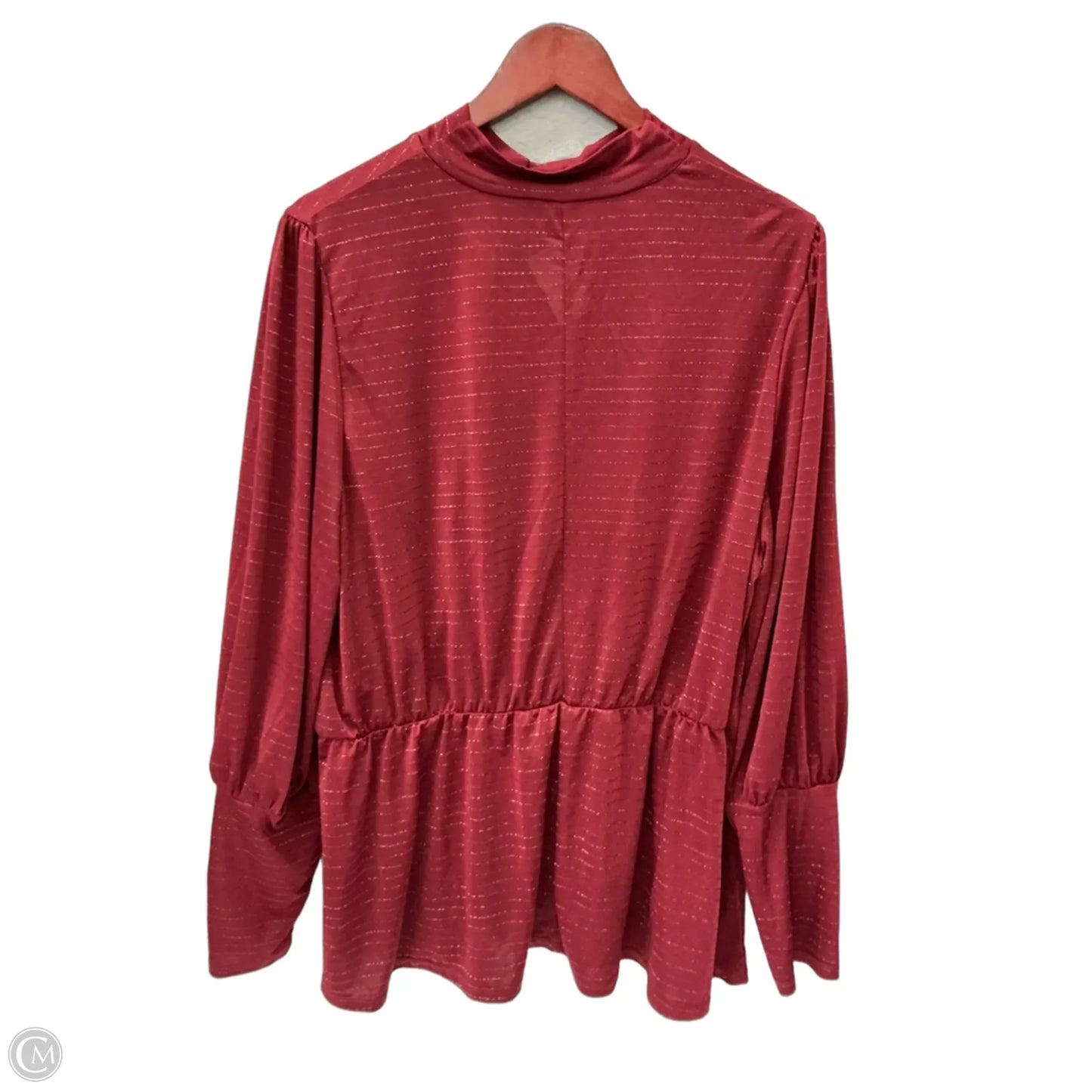 Top Long Sleeve By Lane Bryant In Maroon, Size: 2x