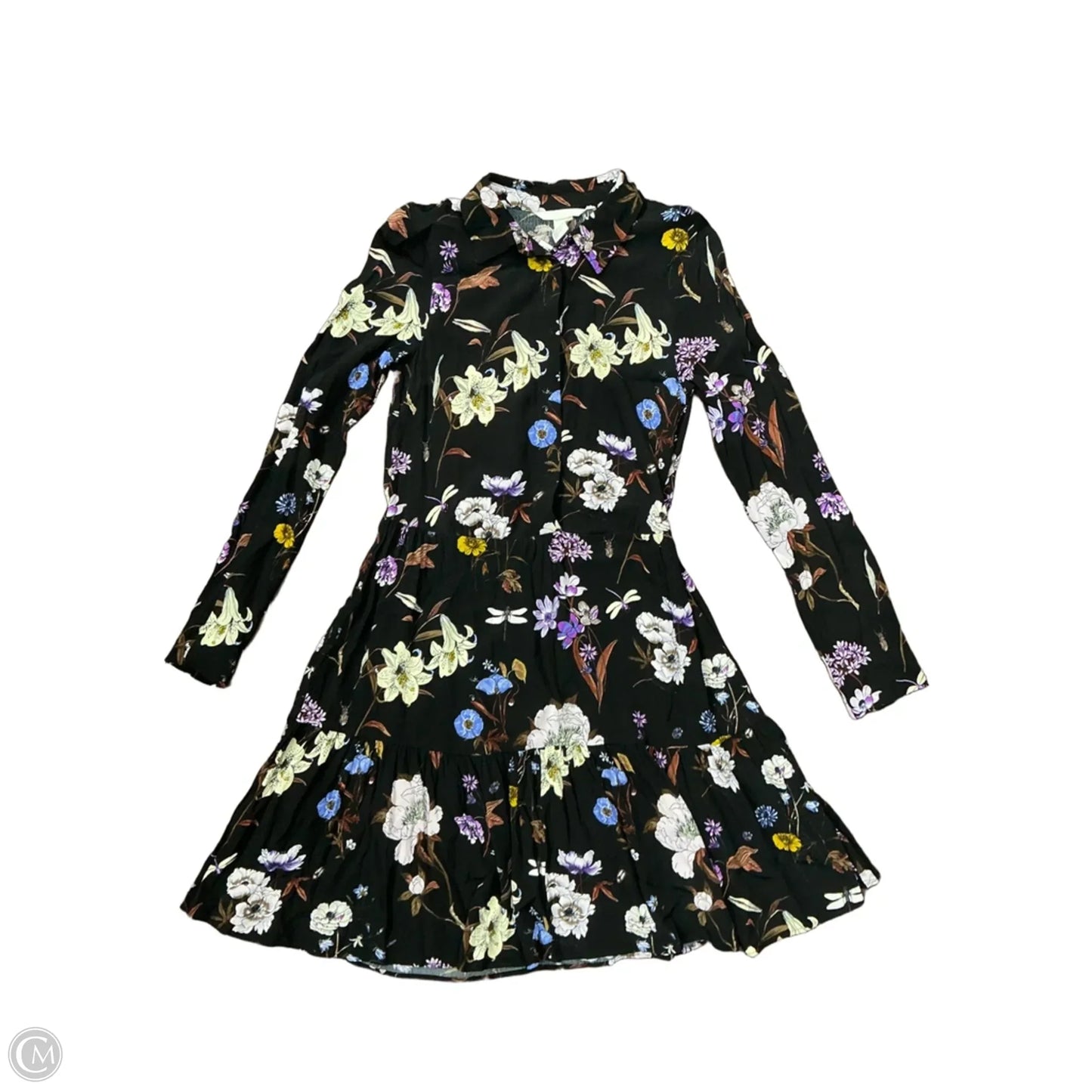 Dress Casual Short By H&m In Floral Print, Size: Xs