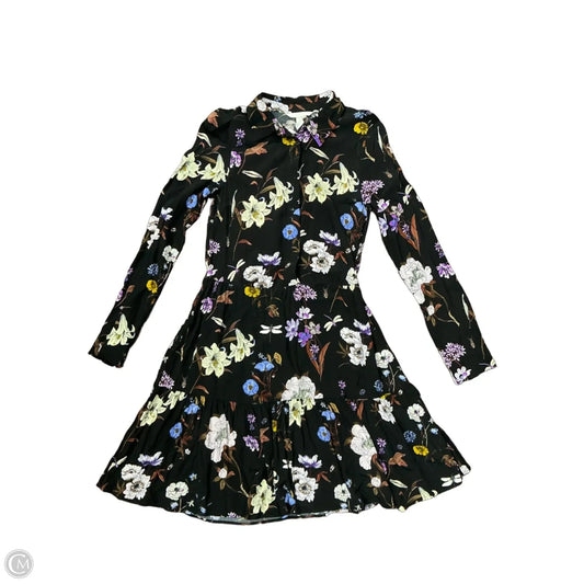 Dress Casual Short By H&m In Floral Print, Size: Xs