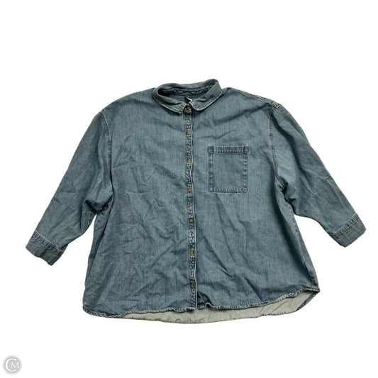 Top Long Sleeve By Old Navy In Blue Denim, Size: 3x
