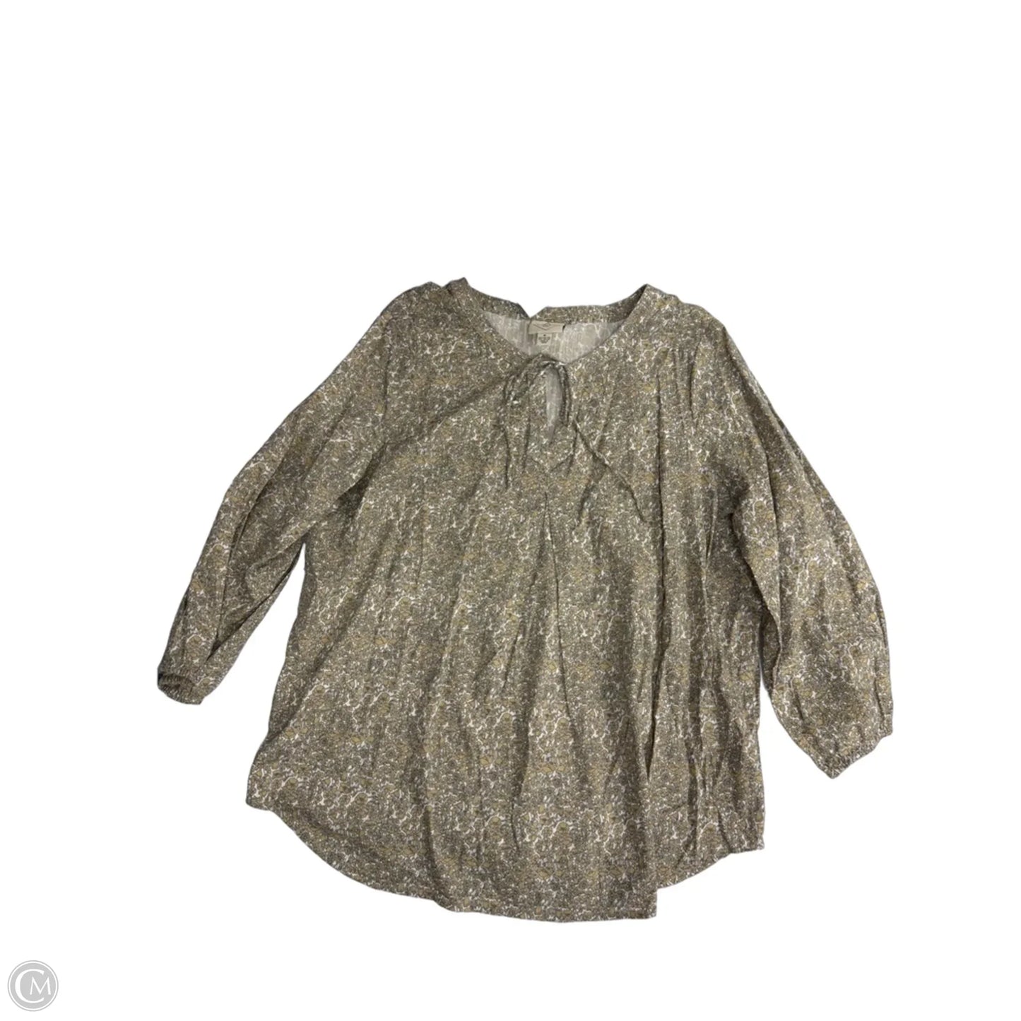 Top Long Sleeve By St Johns Bay In Floral Print, Size: M