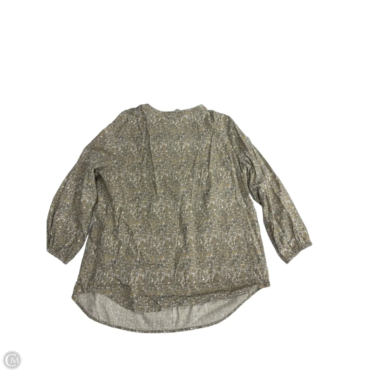 Top Long Sleeve By St Johns Bay In Floral Print, Size: M