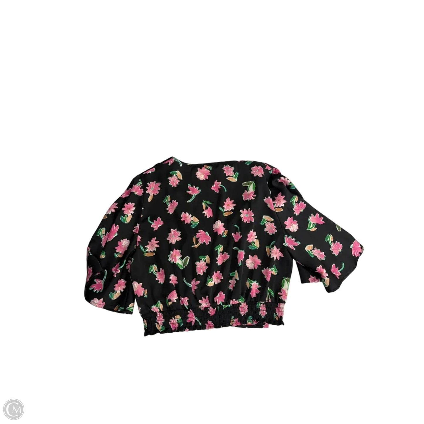 Top Short Sleeve By Zara In Floral Print, Size: M