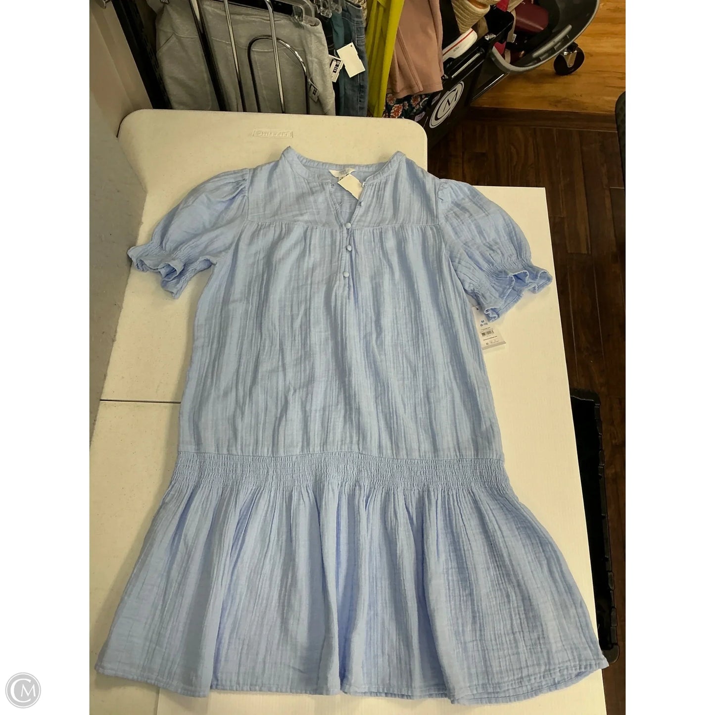 Dress Casual Midi By Time And Tru In Blue, Size: M