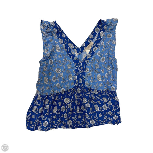Top Sleeveless By Loft In Floral Print, Size: M